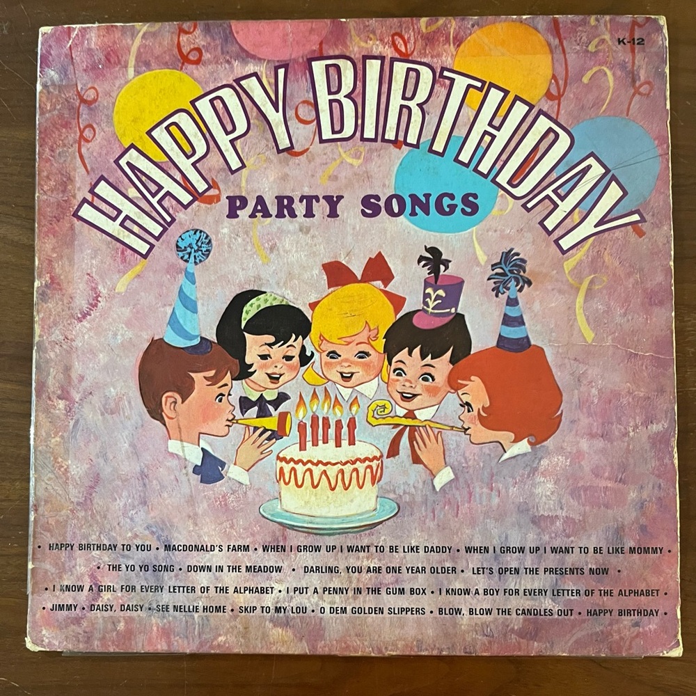 Unknown Artist - Happy Birthday Party Songs - Used Vinyl Record 1970’s VTG